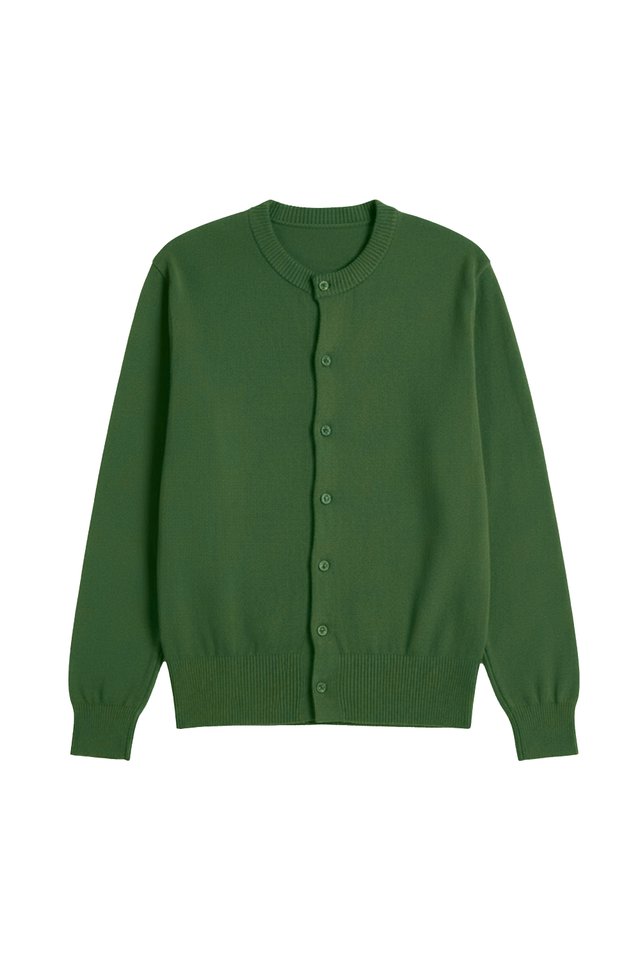 LACHLAN KNIT CREW NECK CARDIGAN IN BAMBOO