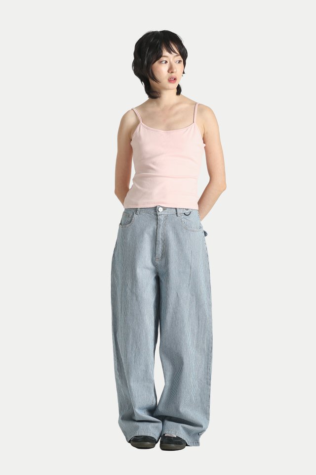 NEVAEH STRAIGHT LEG HICKORY JEANS IN MID STRIPES