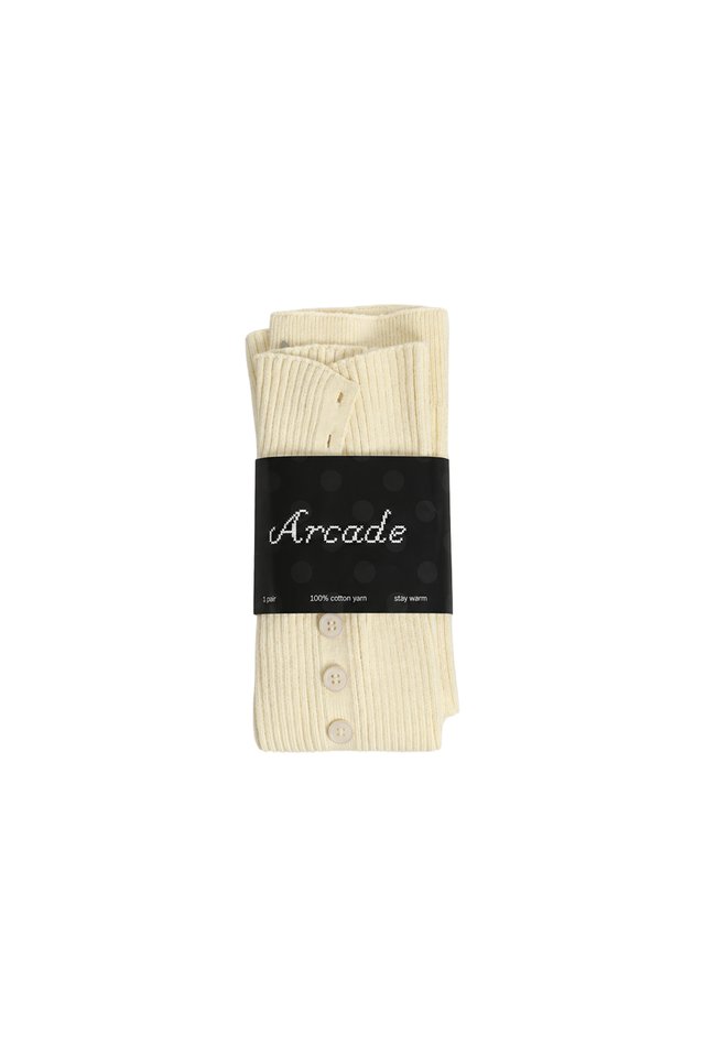 MEL BUTTON LEG WARMERS IN WHIPPED CREAM