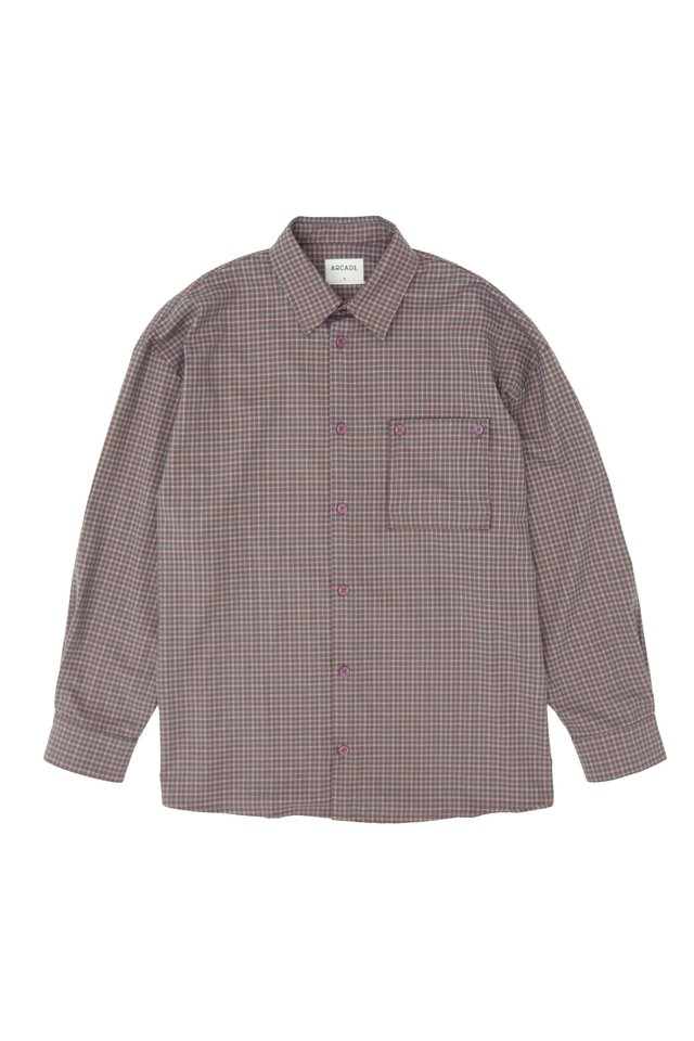 WALT CHECKED POCKET SHIRT IN LAVENDER