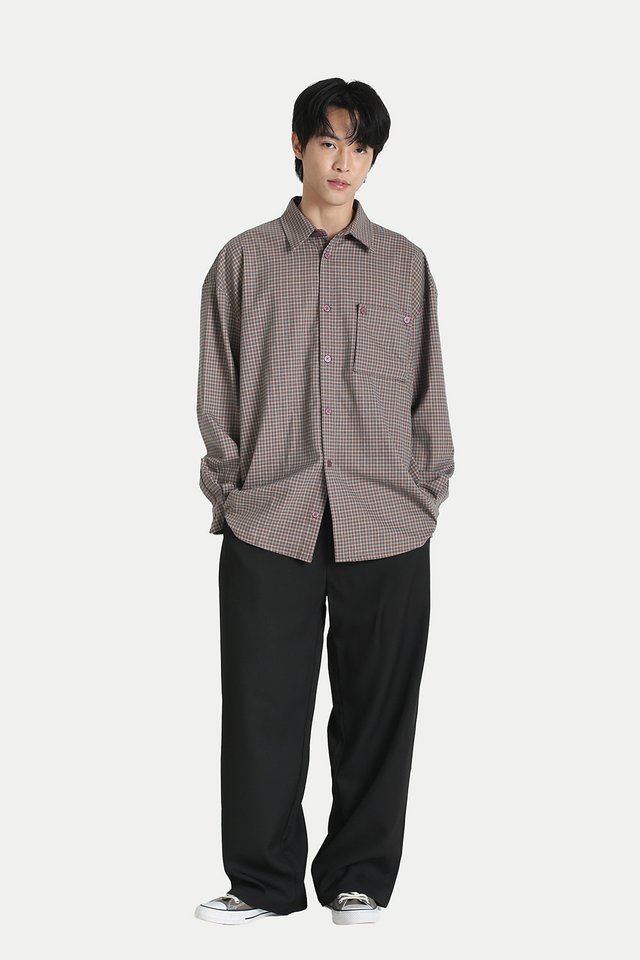WALT CHECKED POCKET SHIRT IN LAVENDER