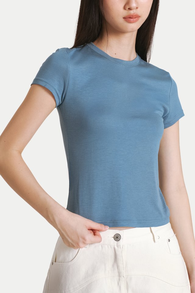 FAWN BABY TEE IN BLUE