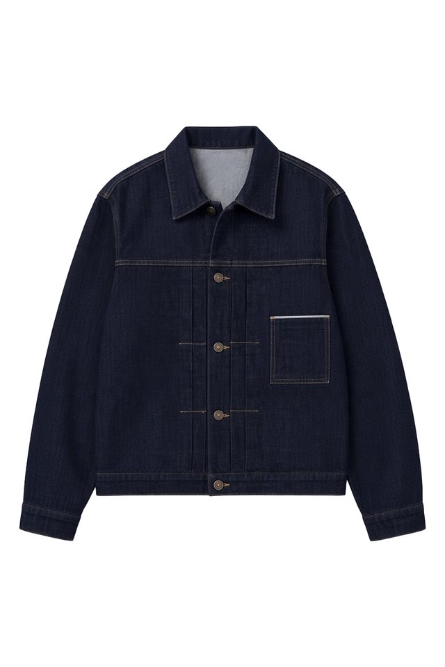 GORDON SELVEDGE DENIM JACKET IN DARK WASH