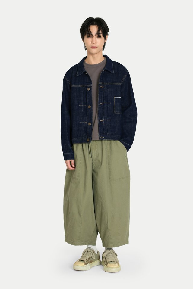 GORDON SELVEDGE DENIM JACKET IN DARK WASH