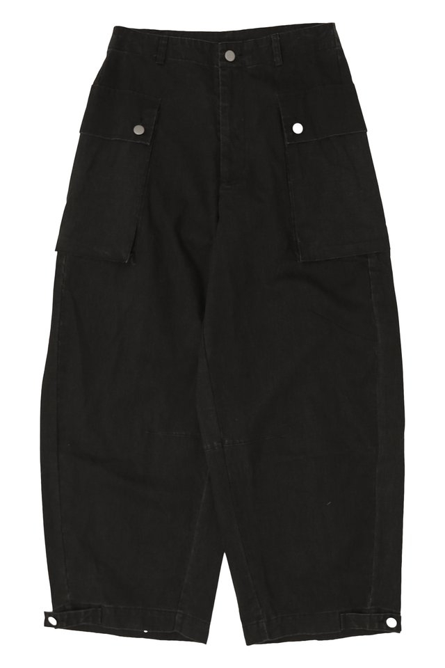 GUS RELAXED-FIT MONKEY TROUSERS IN WASHED BLACK