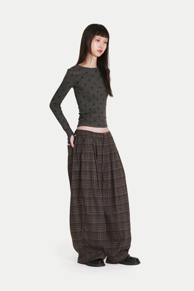 KOUTA PARACHUTE PANTS IN TEDDY CHECKS