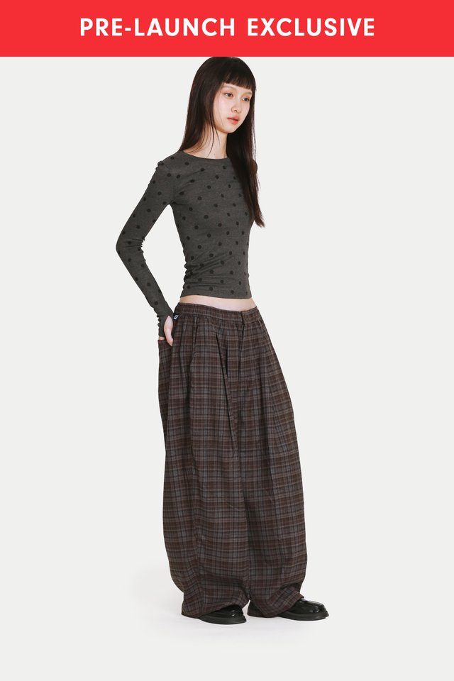KOUTA PARACHUTE PANTS IN TEDDY CHECKS