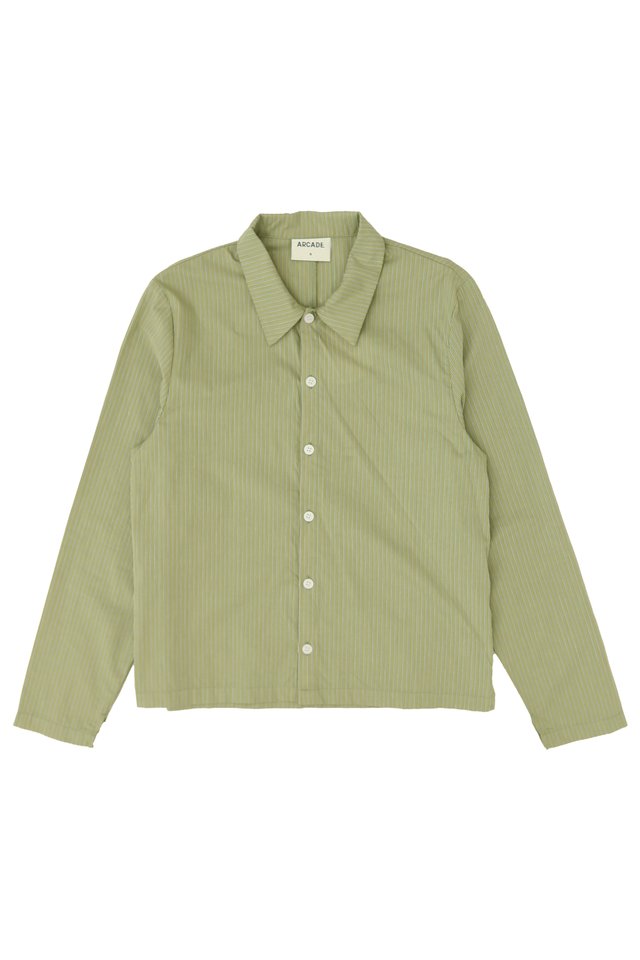ZIMMER CROPPED STRIPED SHIRT IN MEADOW