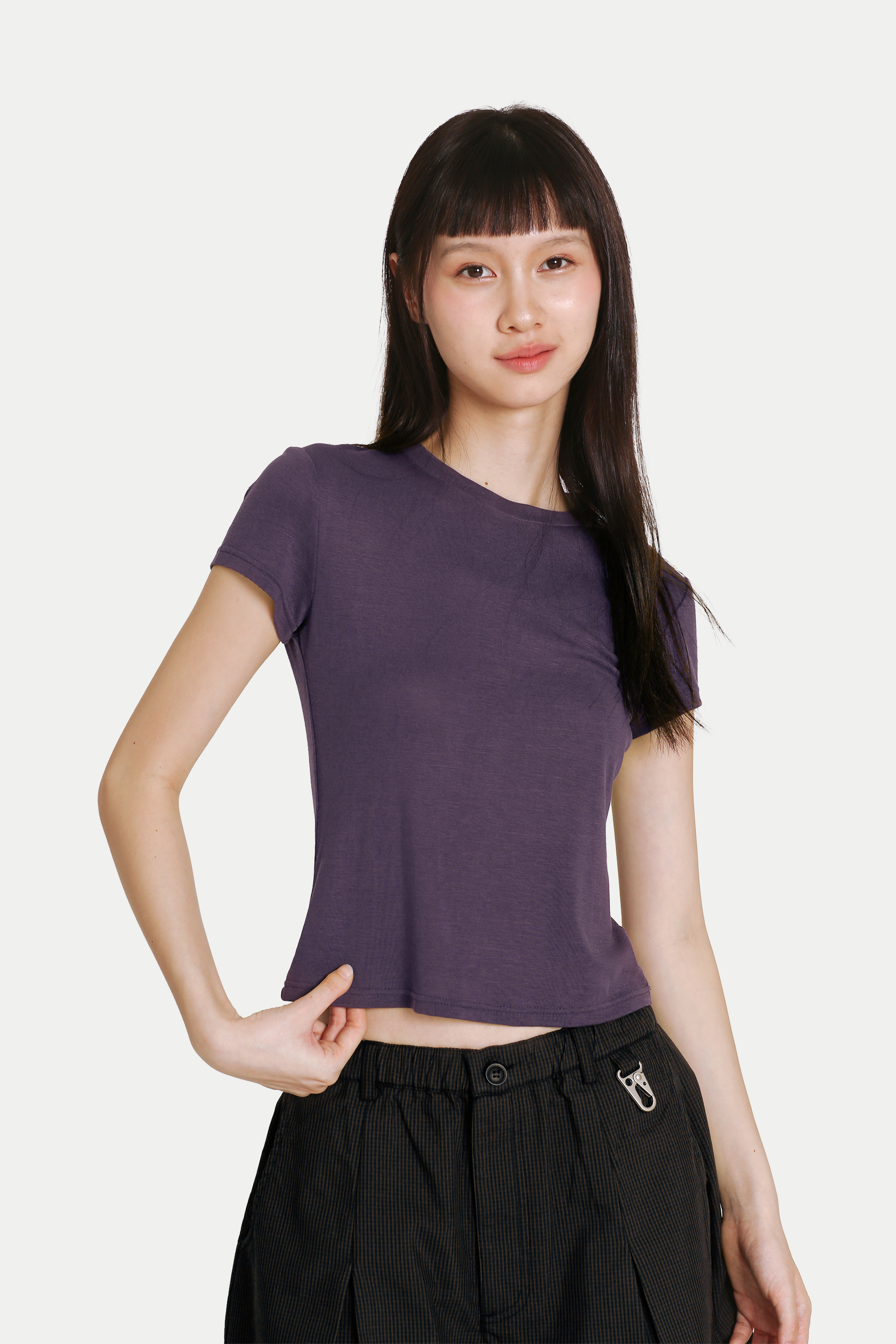 FAWN BABY TEE IN GRAPE