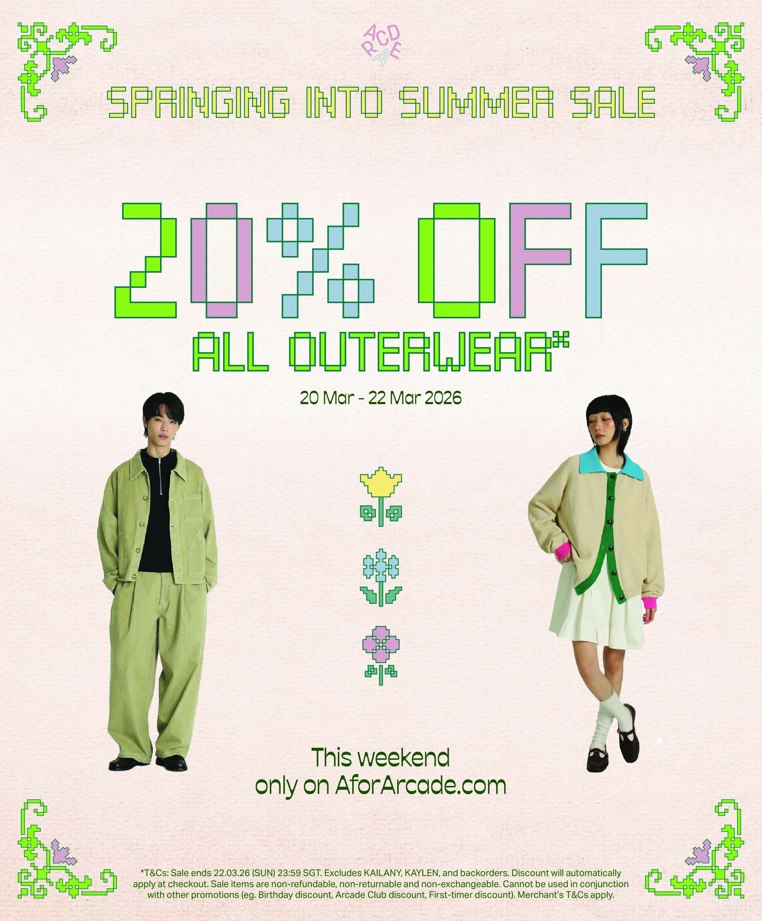 20% off Outerwear