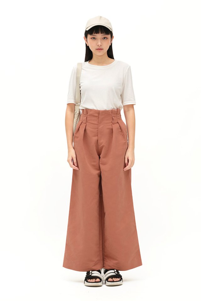 HAYES PALAZZO PANTS IN ROSEWOOD