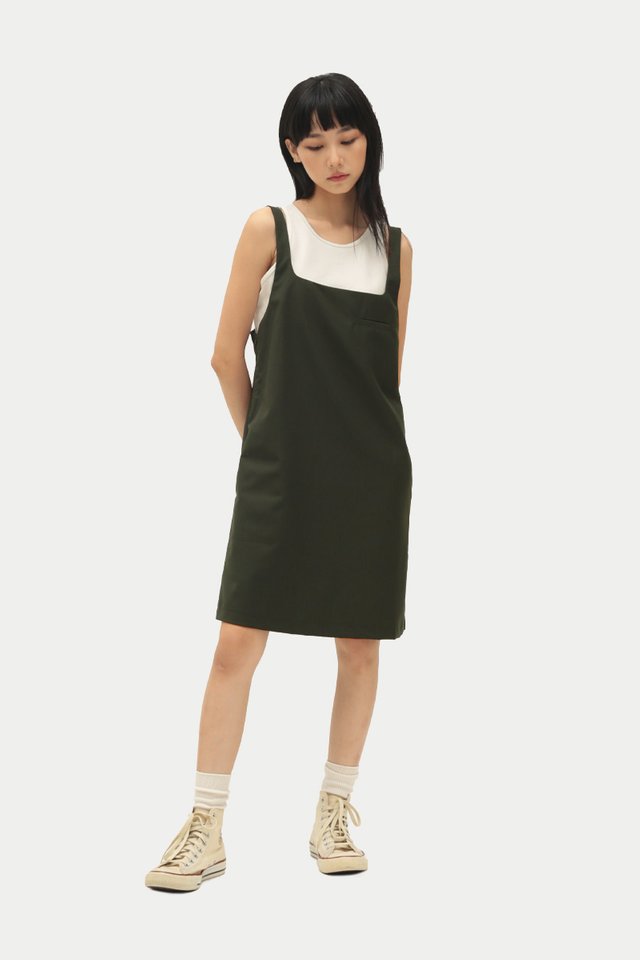 LIANA PINAFORE DRESS IN VINEYARD