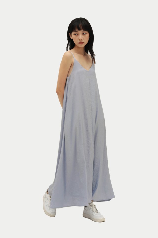RENEE TWO WAY SPAG DRESS IN MISTY LILAC