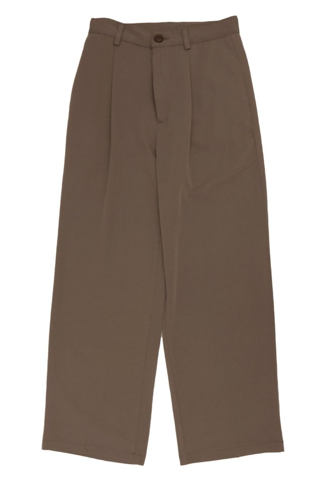 DRIES WIDE-LEG TROUSERS IN TAUPE