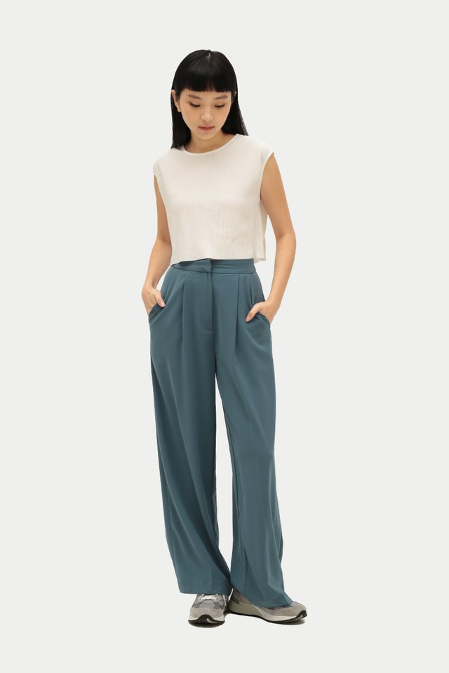 LYDDEN PALAZZO PANTS IN DUSK BLUE
