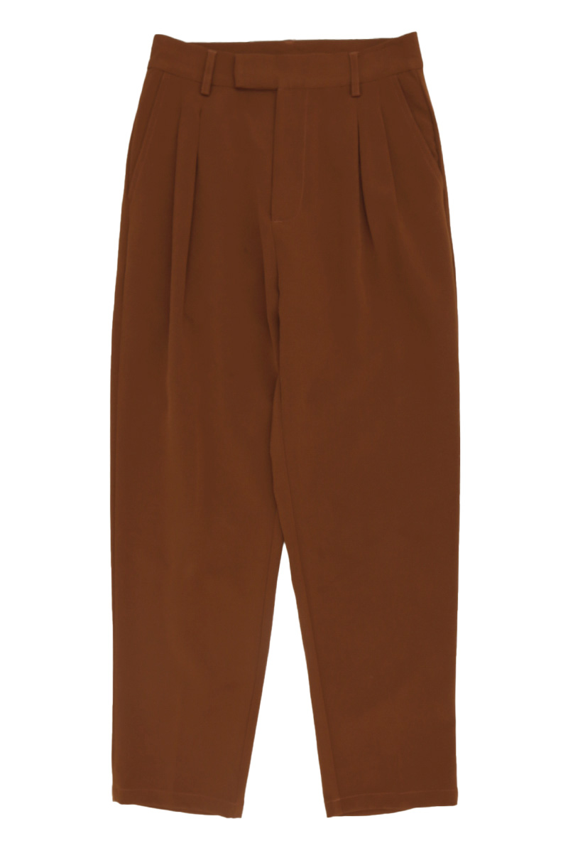 WALLY TAPERED-FIT DART TROUSERS IN TOBACCO | Arcade