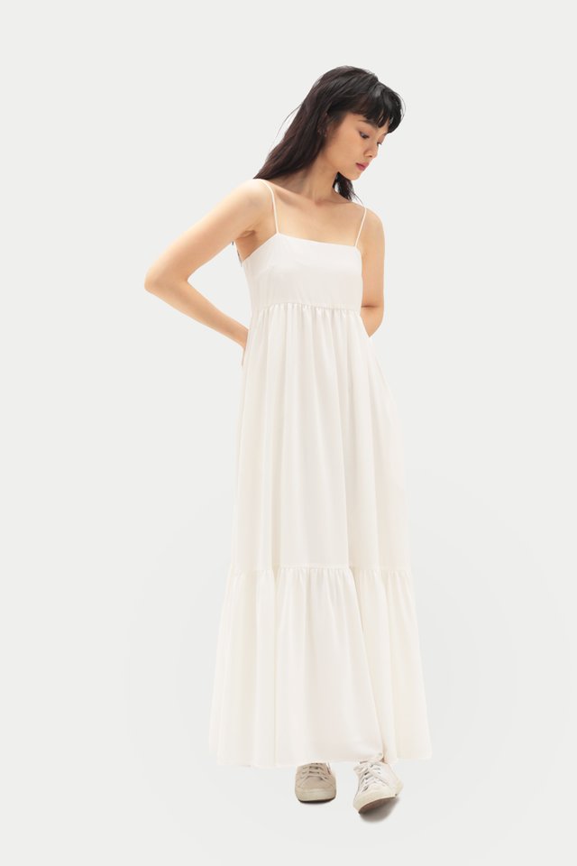 LAVELLE MAXI SWING DRESS IN WHITE