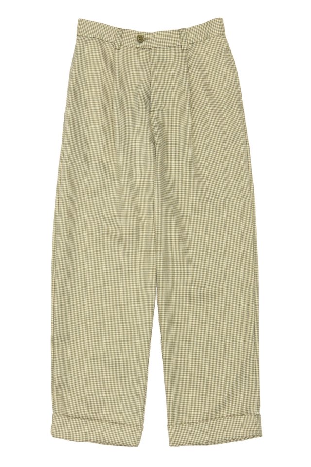 LEE STRAIGHT-FIT HOUNDSTOOTH TROUSERS IN OLIVE